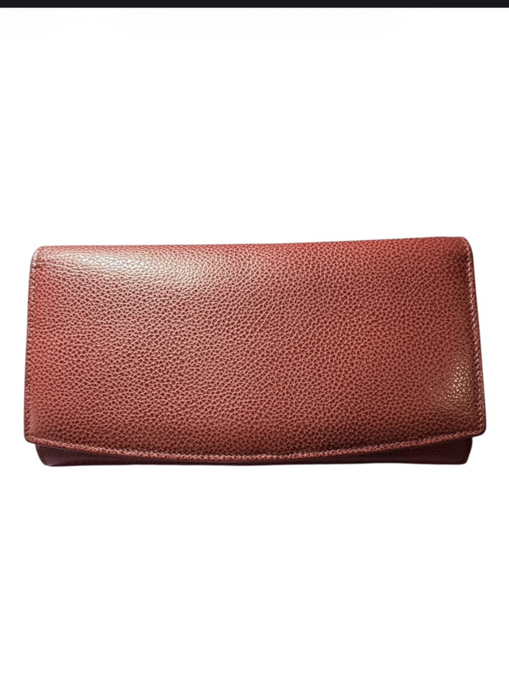Coach red pebbled leather envelope style wallet ‘Madison Collection’